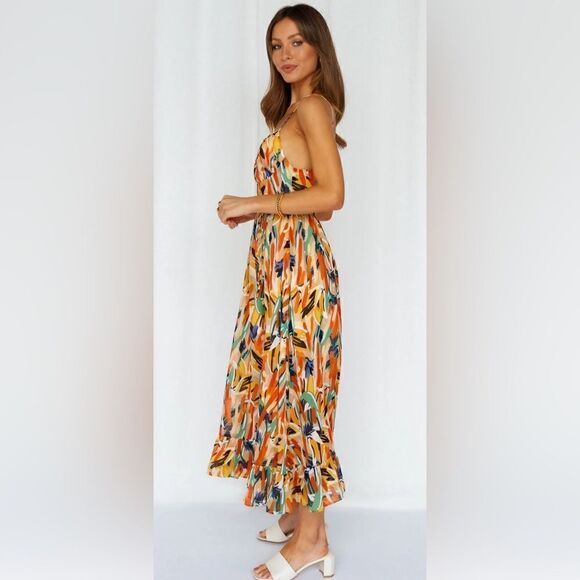 INDIKAH MIDI FLORAL DRESS NEW WITH TAGS - Picture 9 of 13